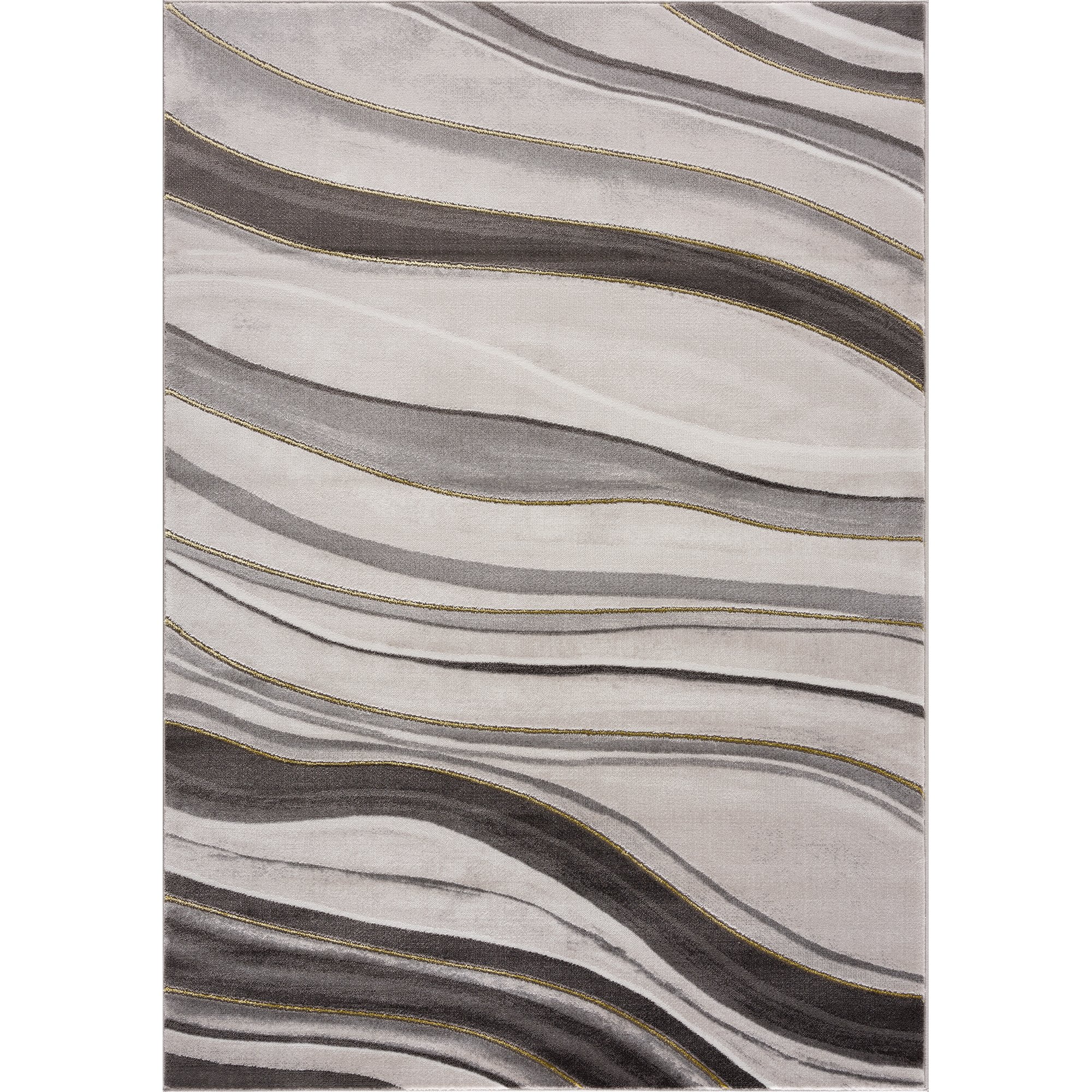 La Dole Rugs Gold Grey Ivory Abstract Spirals Waves Modern Geometric Pattern Area Rug for Living Room Bedroom Hallway Carpet 7'10 X 10'5 La Dole Rugs Gold Grey Ivory Abstract Spirals Waves Modern Geometric Pattern Area Rug for Living Room Bedroom Hallway Carpet 7'10 X 10'5
